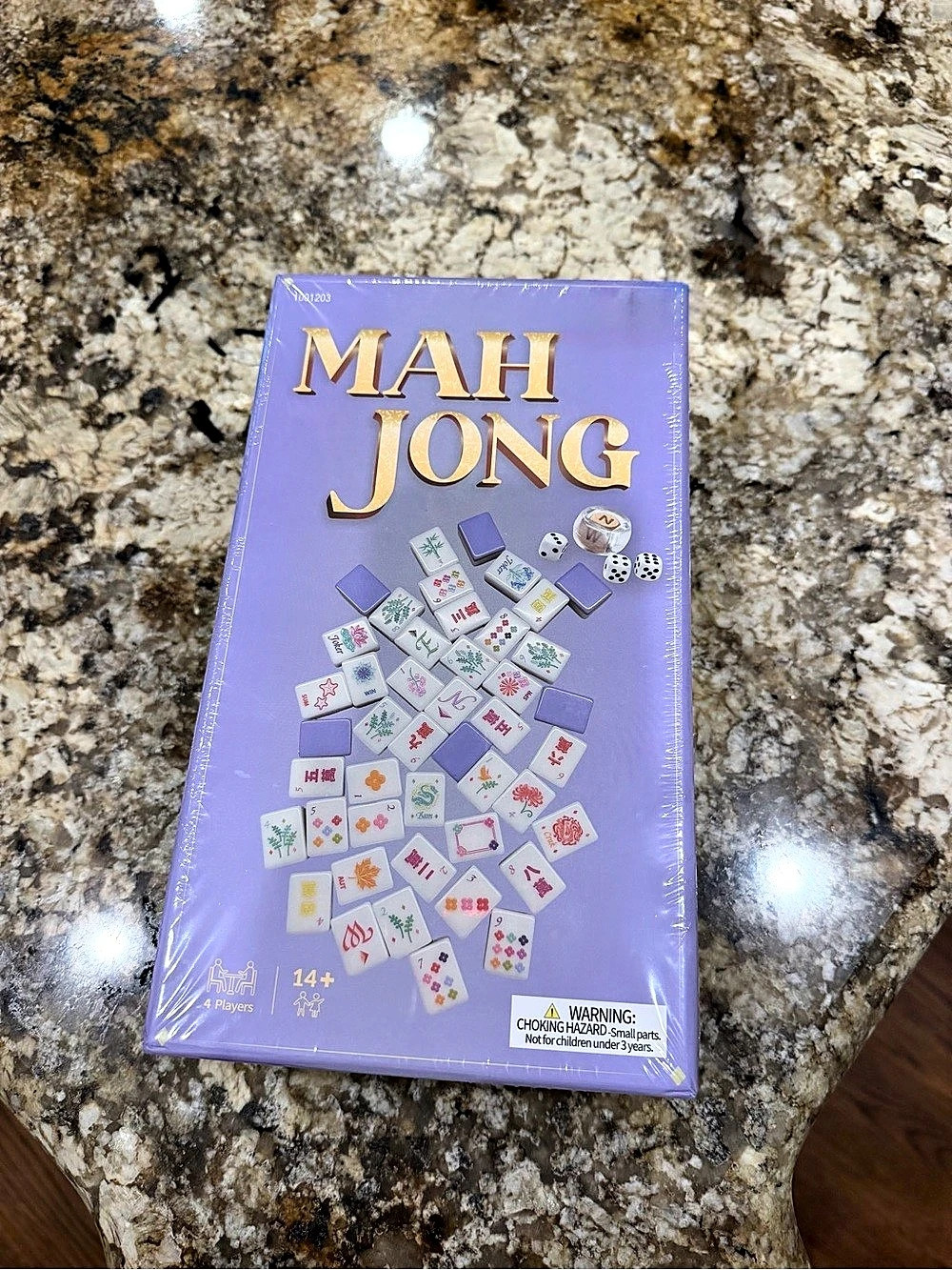Hobby Lobby Mahjong Set Purple Box Board Game Purple & Gold
